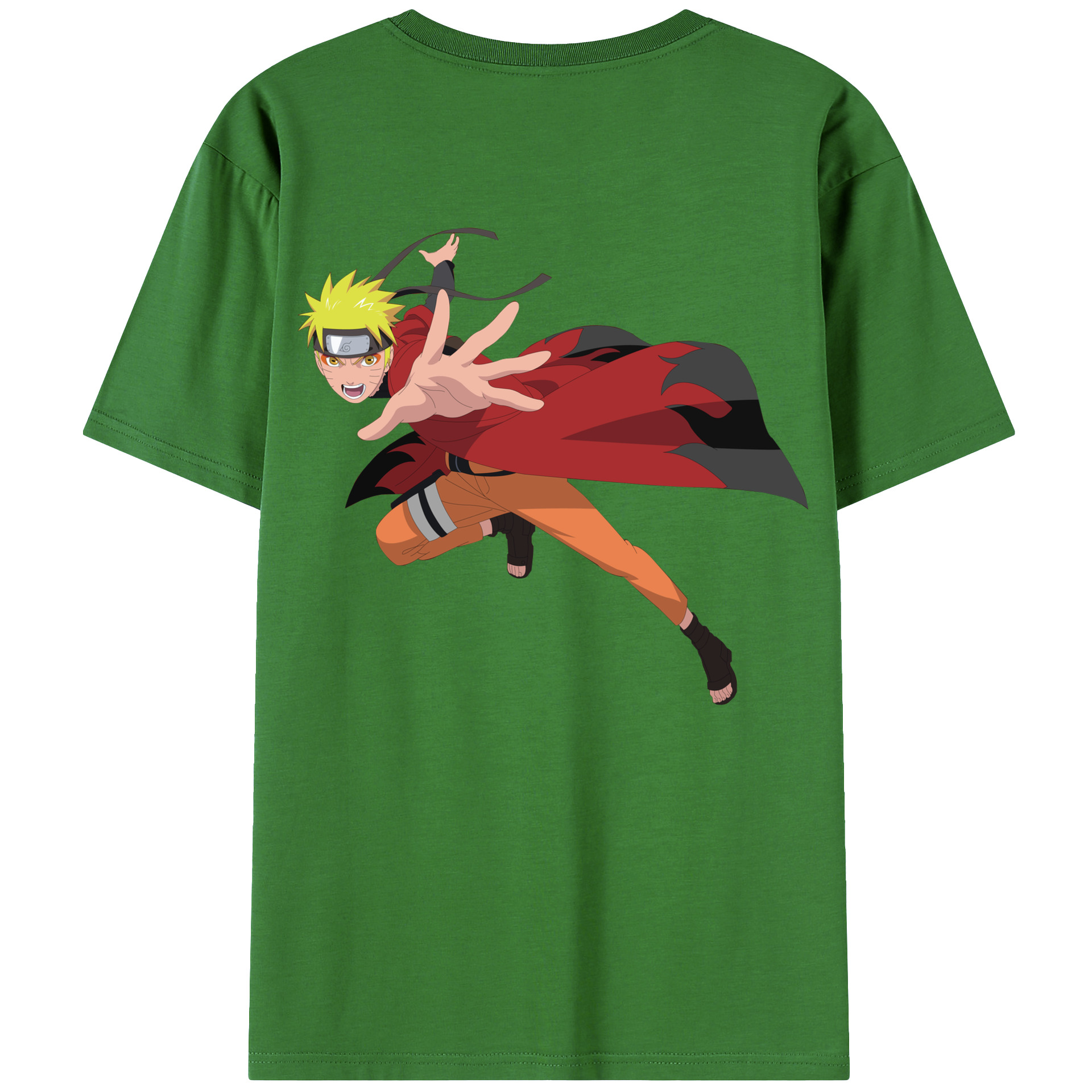 （画像用） NARUTO -ナルト- うずまき ナルト Uzumaki Naruto レディース半袖Tシャツ(バックプリント)